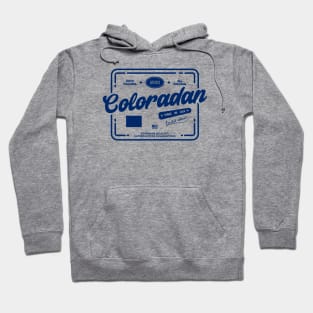 Authentic Coloradan Cool Vintage Dark Stamp Print Colorado Resident Gift Hoodie